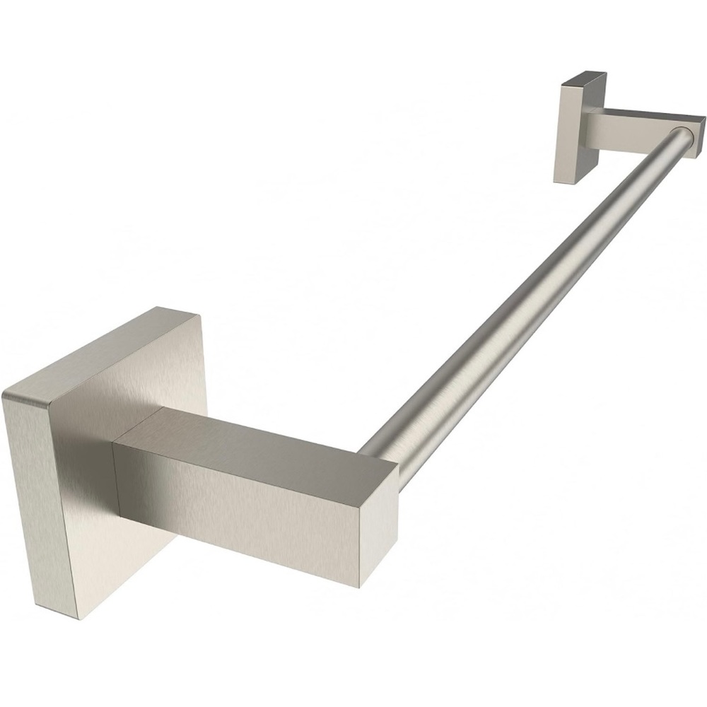 Stainless Steel Bathroom Towel Rack Brushed Grey Modern Total Length 18 inch